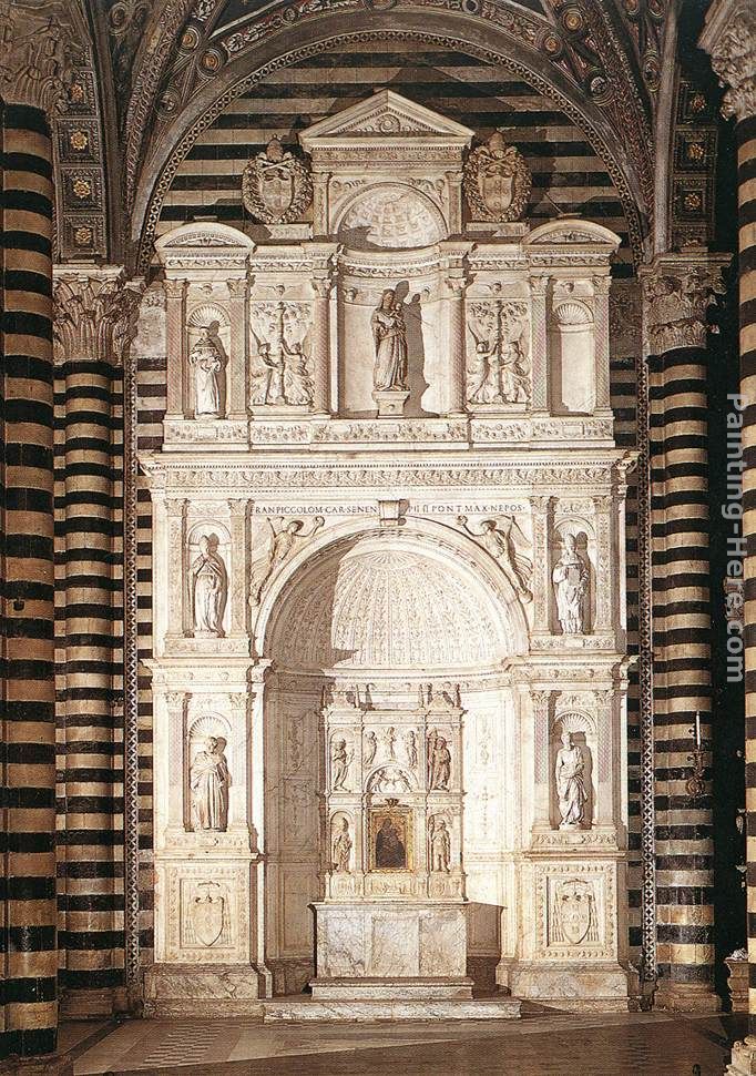 Piccolomini Altar painting - Andrea Bregno Piccolomini Altar art painting